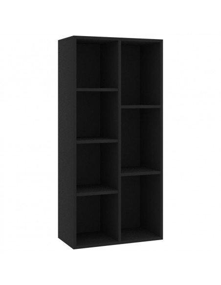 Libreria Nera 50x25x106 cm in Legno Multistrato