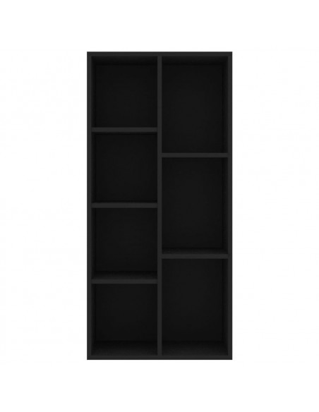 Libreria Nera 50x25x106 cm in Legno Multistrato