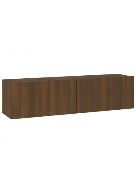 Mobile TV Muro Rovere Marrone 120x30x30cm Legno Multistrato