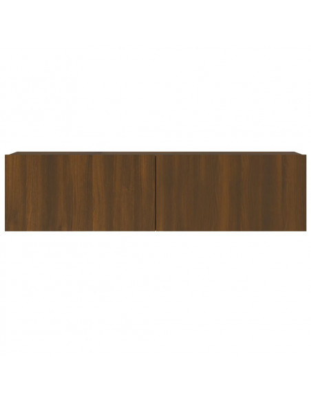Mobile TV Muro Rovere Marrone 120x30x30cm Legno Multistrato