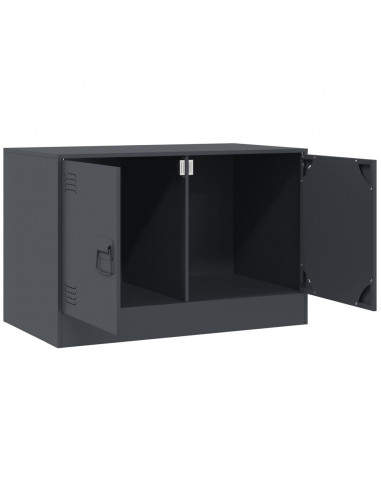 Mobile TV Antracite 67x39x44 cm in Acciaio