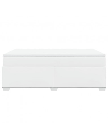 Giroletto a Molle con Materasso Bianco 120x200 cm in Similpelle