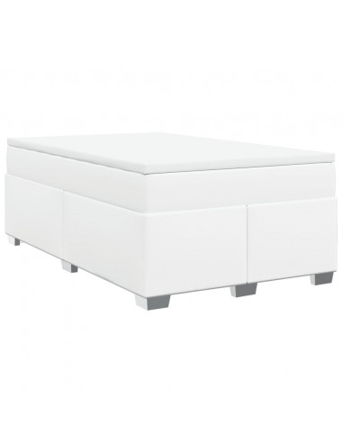 Giroletto a Molle con Materasso Bianco 120x200 cm in Similpelle