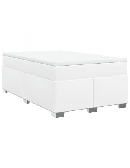 Giroletto a Molle con Materasso Bianco 120x200 cm in Similpelle