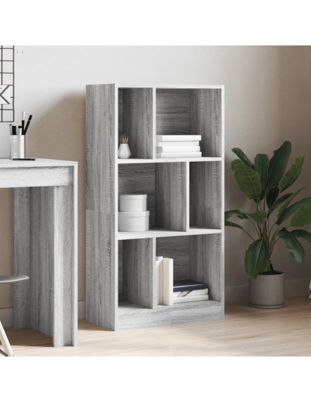 Libreria Grigio Sonoma 57x28,5x107,5 cm in Legno Multistrato