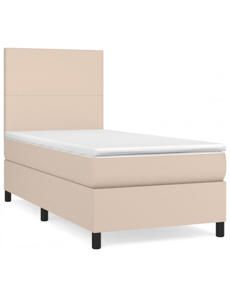 Giroletto a Molle con Materasso Cappuccino 80x200 cm Similpelle