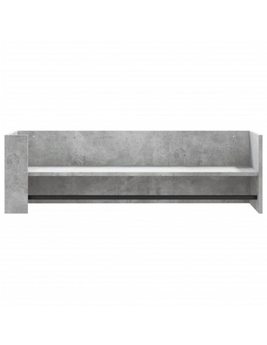 Scaffale a Muro Grigio Cemento 100x35x30,5 cm Legno Multistrato