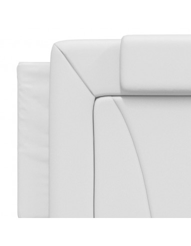 Giroletto con Testiera Bianco 160x200 cm in Similpelle