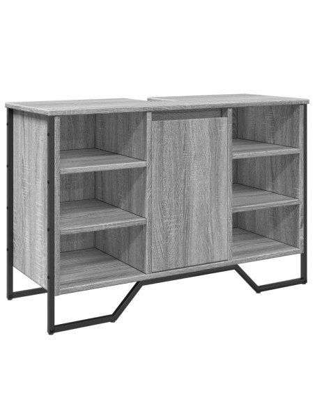 Mobile Lavabo Bagno Grigio Sonoma 91x35x60 cm in Truciolato