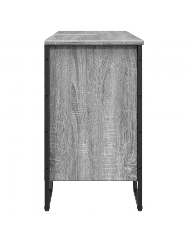 Mobile Lavabo Bagno Grigio Sonoma 91x35x60 cm in Truciolato