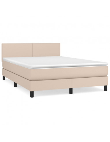 Giroletto a Molle con Materasso Cappuccino 140x190cm Similpelle