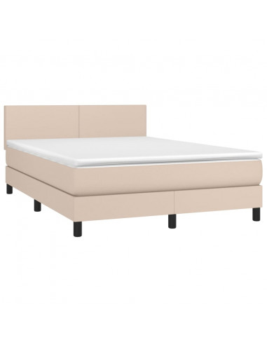 Giroletto a Molle con Materasso Cappuccino 140x190cm Similpelle