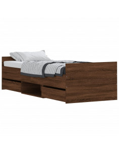 Giroletto con Testiera e Pediera Rovere Marrone 75x190 cm 2