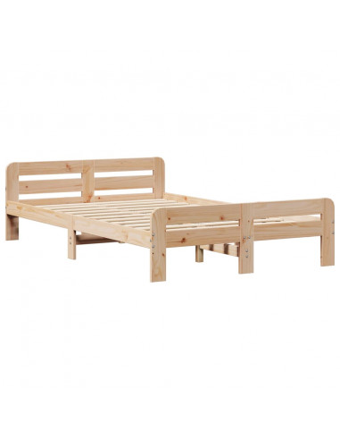 Letto senza Materasso 135x190 cm in Legno Massello di Pino