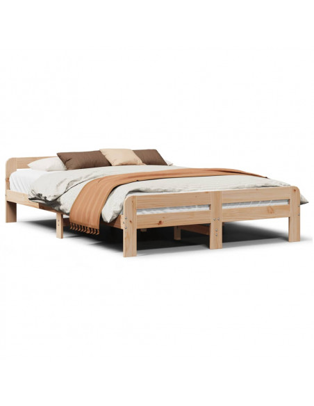 Letto senza Materasso 140x200 cm in Legno Massello di Pino