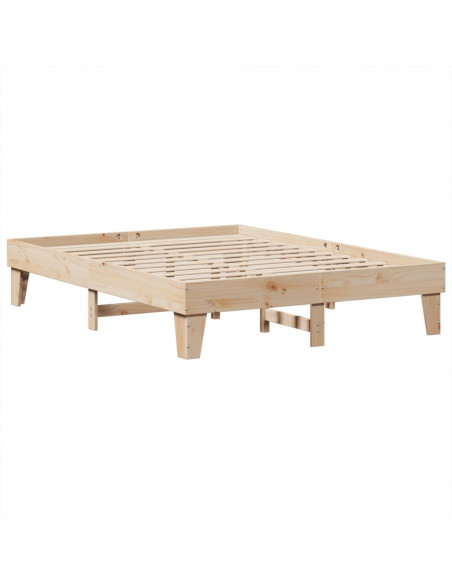 Letto senza Materasso 140x200 cm in Legno Massello di Pino