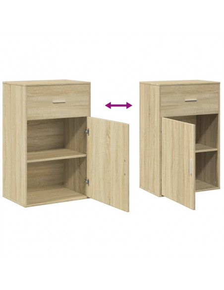 Armadietto Rovere Sonoma 56,5x39x90 cm in Legno Multistrato