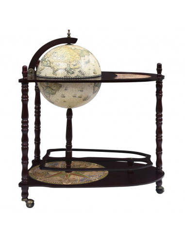 Bar a Globo Portavini Supporto Autoportante in Eucalipto Verde