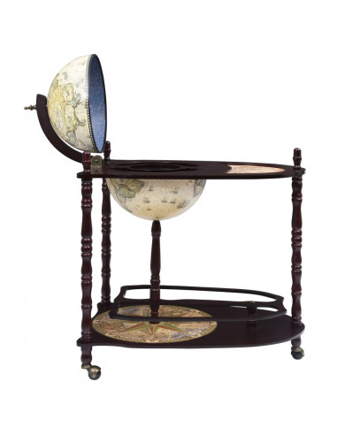 Bar a Globo Portavini Supporto Autoportante in Eucalipto Verde