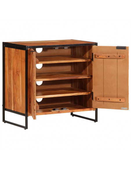 Scarpiera 67x38x65 cm in Legno Massello di Acacia
