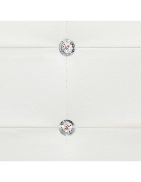 Letto con Materasso Memory Foam Bianco in Similpelle 90x200 cm