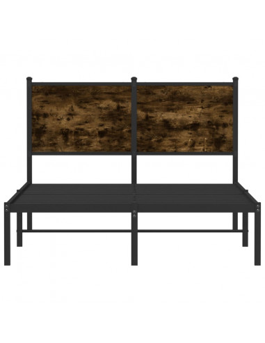 Giroletto con Testiera Metallo Rovere Fumo 120x200 cm