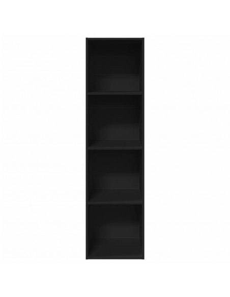 Libreria Nera 40x30x152 cm in Legno Multistrato