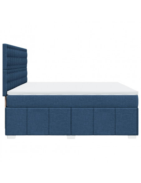 Giroletto a Molle con Materasso Blu 180x200 cm in Tessuto