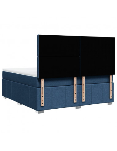 Giroletto a Molle con Materasso Blu 180x200 cm in Tessuto