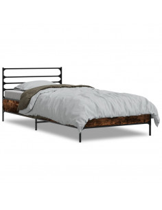 Giroletto Rovere Fumo 90x190 cm in Legno Multistrato e Metallo 2