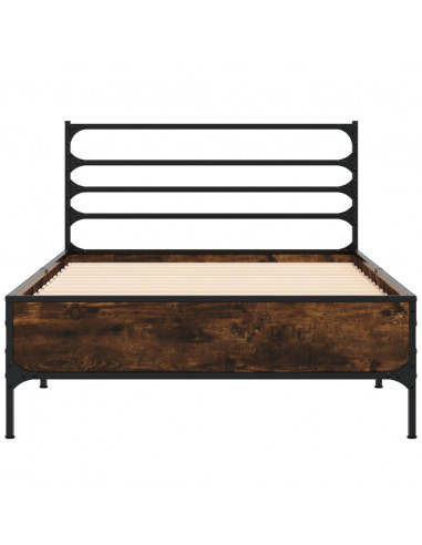 Giroletto Rovere Fumo 90x190 cm in Legno Multistrato e Metallo