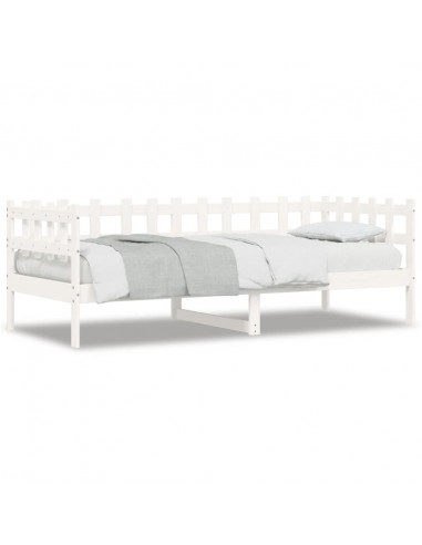 Dormeuse Bianca 80x200 cm in Legno Massello di Pino