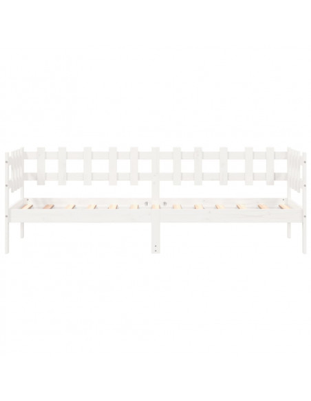 Dormeuse Bianca 80x200 cm in Legno Massello di Pino