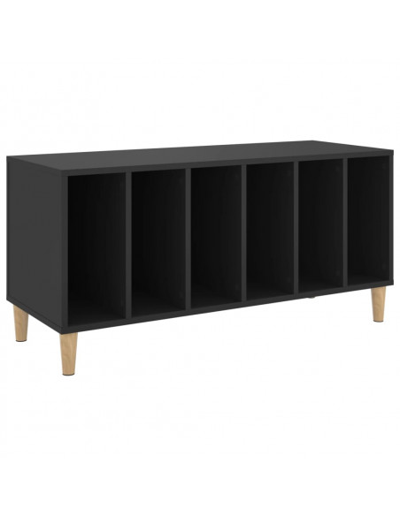 Mobile Porta Dischi Nero 100x38x48 cm in Legno Multistrato
