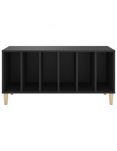 Mobile Porta Dischi Nero 100x38x48 cm in Legno Multistrato
