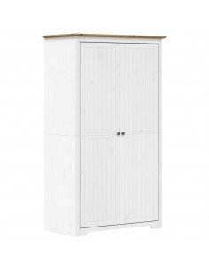 Armadio BODO 101x52x176,5 cm Legno Massello Pino Bianco Marrone 2