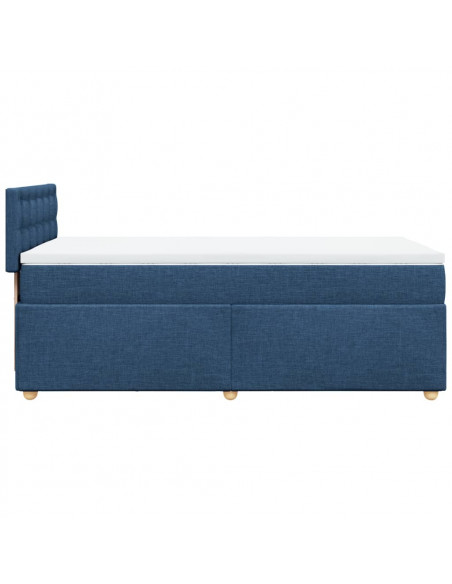 Giroletto a Molle con Materasso Blu 90x200 cm inTessuto