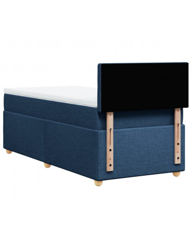 Giroletto a Molle con Materasso Blu 90x200 cm inTessuto