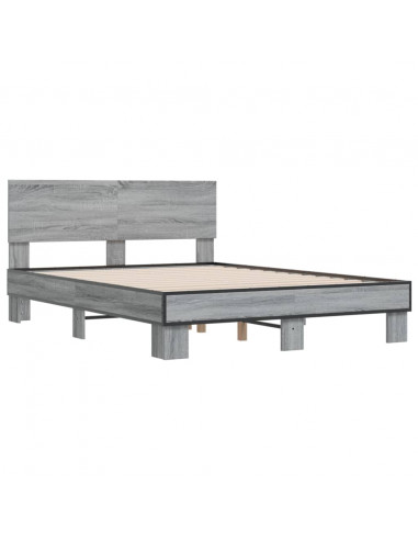 Giroletto Grigio Sonoma 140x190 cm in Legno Multistrato Metallo