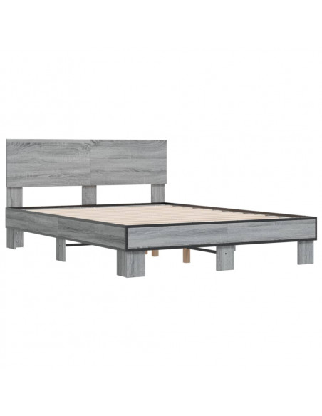 Giroletto Grigio Sonoma 140x190 cm in Legno Multistrato Metallo
