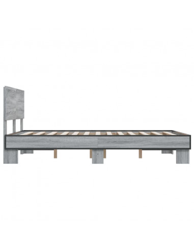 Giroletto Grigio Sonoma 140x190 cm in Legno Multistrato Metallo