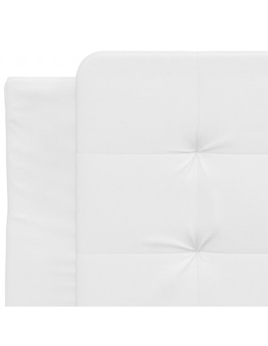 Giroletto con Testiera Bianco 80x200 cm in Similpelle