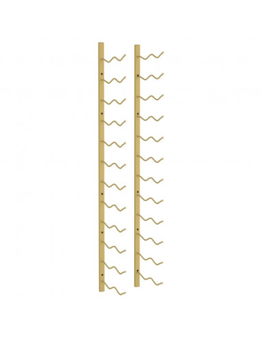 Portavini da Parete per 24 Bottiglie Oro in Ferro