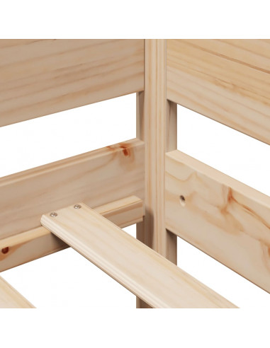 Dormeuse con Letto Estraibile e Cassetti 90x190cm Massello Pino