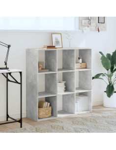 Libreria Grigio Cemento 102x32x102 cm in Legno Multistrato 2