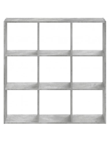 Libreria Grigio Cemento 102x32x102 cm in Legno Multistrato