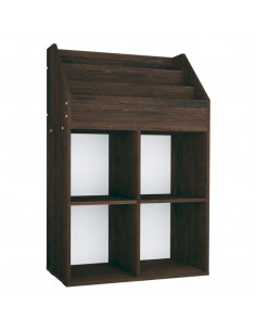 Portariviste per Bambini Rovere Fumo 71x30x114 cm Multistrato 2