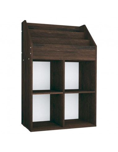 Portariviste per Bambini Rovere Fumo 71x30x114 cm Multistrato