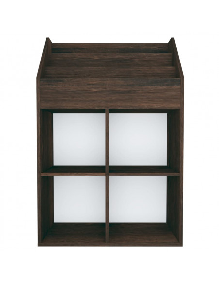 Portariviste per Bambini Rovere Fumo 71x30x114 cm Multistrato