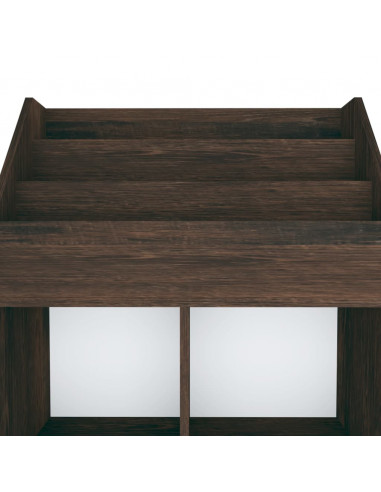 Portariviste per Bambini Rovere Fumo 71x30x114 cm Multistrato